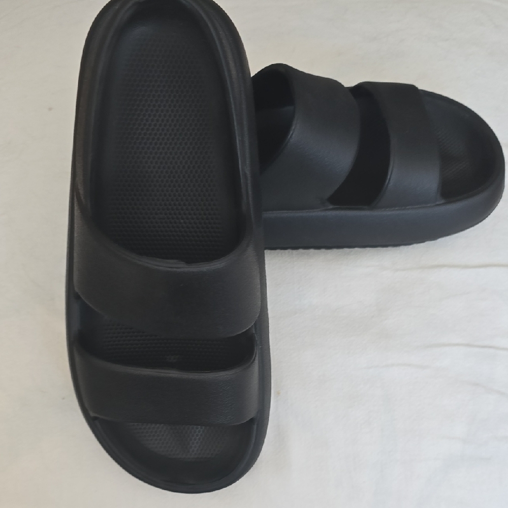 Black Slide Sandals